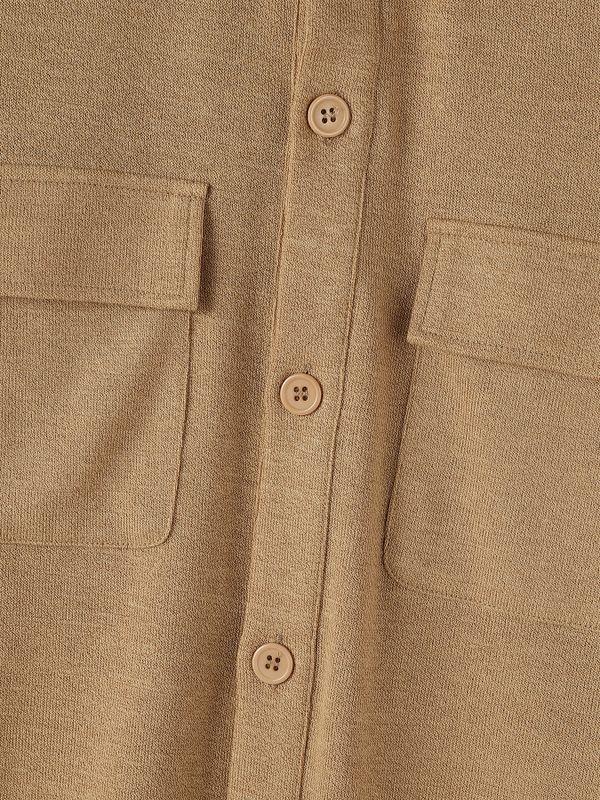 Men's Early Autumn Urban Casual Dual Flap Pocket Button Down Long Sleeve Lapel Collar Shirt SKUL81821