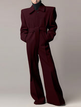 Men's Solid Padded Shoulder Casual Jumpsuit SKUL29633