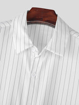 Men's Striped Casual Long Sleeve Jumpsuit SKUL34236