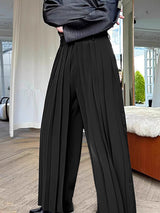 Men's Solid Pleated Layered Casual Pant SKUL16809