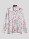 Mens Floral Textured Long Sleeve Shirt SKUK55078