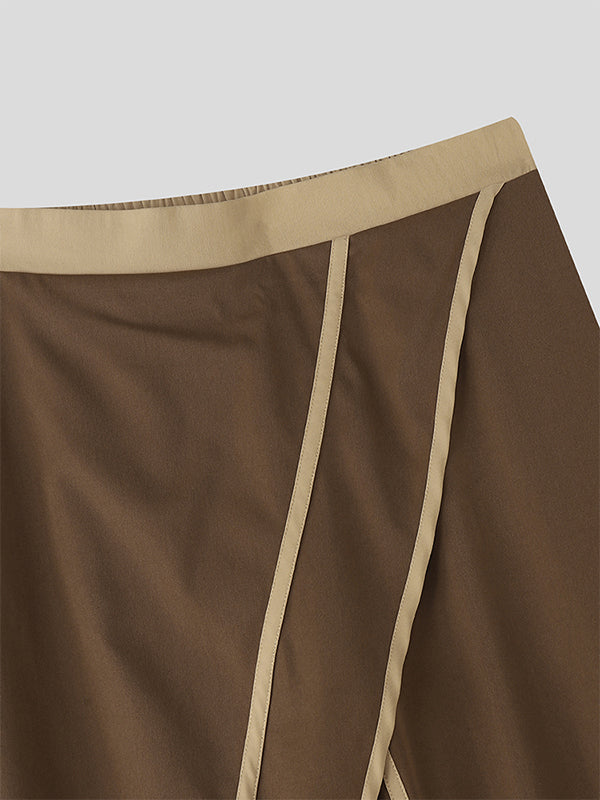 Men's Contrast Edge Layered Casual Pant SKUL25994