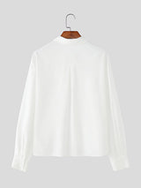 Men's Solid Color Casual Long Sleeve Shirt SKUL25952