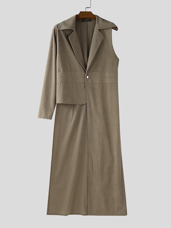 Mens Asymmetrical Design Lapel Casual Blazer SKUL24632