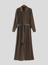 Men's Solid Color Semi Sheer Jumpsuit SKUL50098