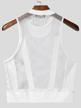 Men's Sheer Mesh Cropped Tank SKUL42454
