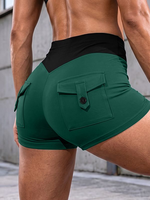 Men's Y2K High-Street Color-Blocked Glute-Enhancing Cargo Micro Short SKUL79633