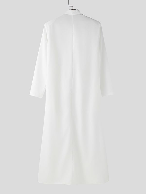 Men's Tassel Patchwork Long Hem Long Sleeve Cardigan SKUL47773