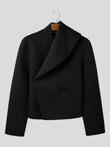 Mens Solid Color Casual Long Sleeve Jacket SKUK95555