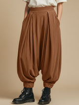 Men's Solid Color Textured Loose Fit Pant SKUL48721