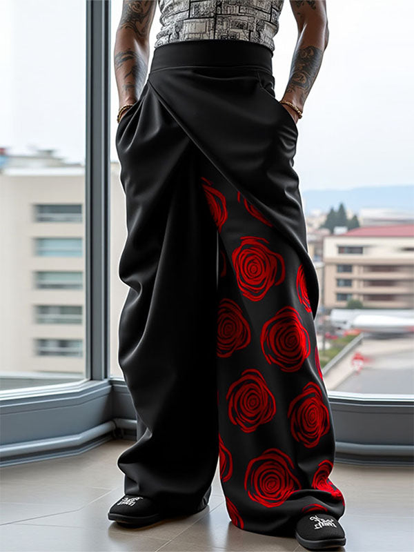 Mens Floral Print High-Waisted Casual Pant SKUL04239