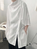 Mens Solid Side Placket Half Sleeve Shirt SKUK55082