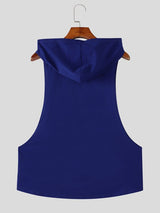 Men's Athletic Extreme Drop Armhole Hooded Fit Tank SKUL77446