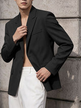 Men's Yuppie Smart-Casual Relaxed Tailored Single-Breasted Long Sleeve Blazer SKUL78170