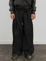 Men's Deconstructed Ruffle Edge Lace Up Pant SKUL45379