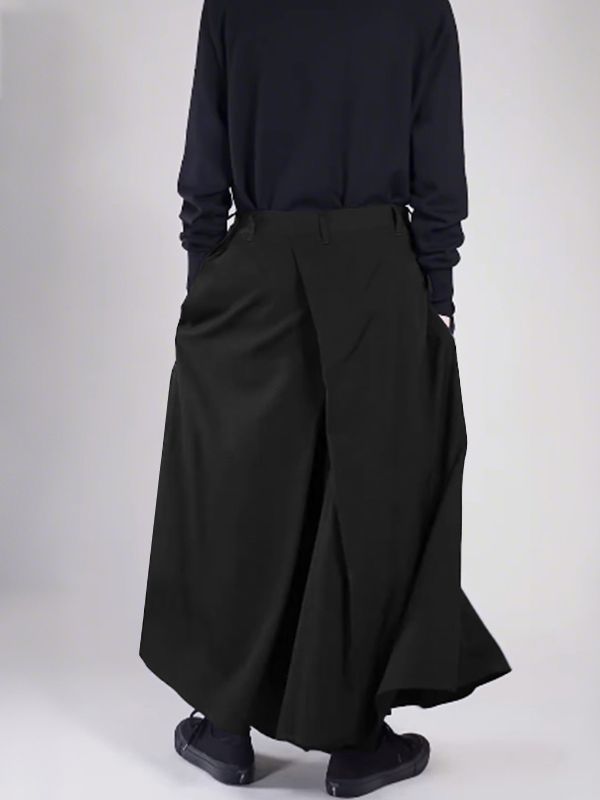 Men's Deconstructed Solid Color Pleated Pant SKUL48757