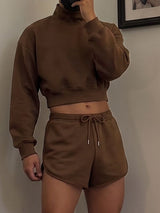 Men's Clean Fit Lounge Ultra Cropped Dolphin Hem Split Two Pieces Outfit SKUL83516