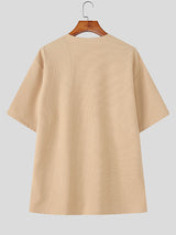 Men's Waffle Knit Short Sleeve Shirt SKUL22683