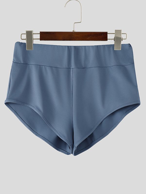 Men's Solid Color High Waist Casual Short SKUL51892