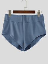 Men's Solid Color High Waist Casual Short SKUL51892