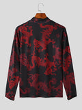 Mens Allover Dragon Print Long Sleeve T-Shirt SKUK26946
