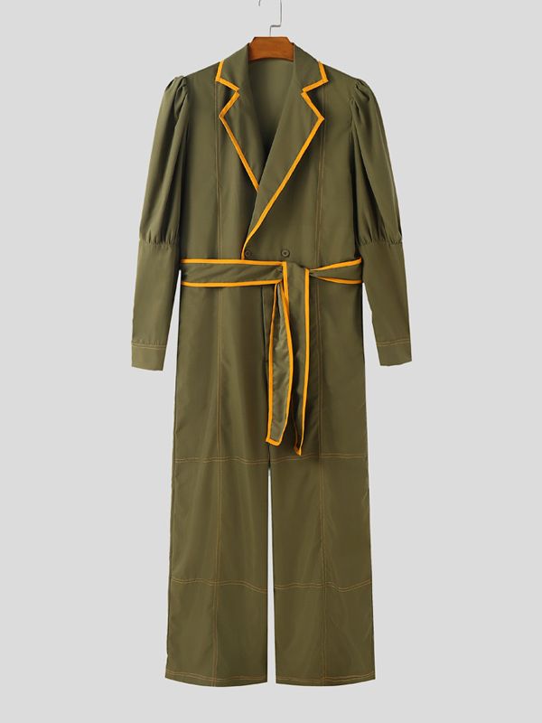 Men's Colorblock Tie Casual Jumpsuit SKUL37262