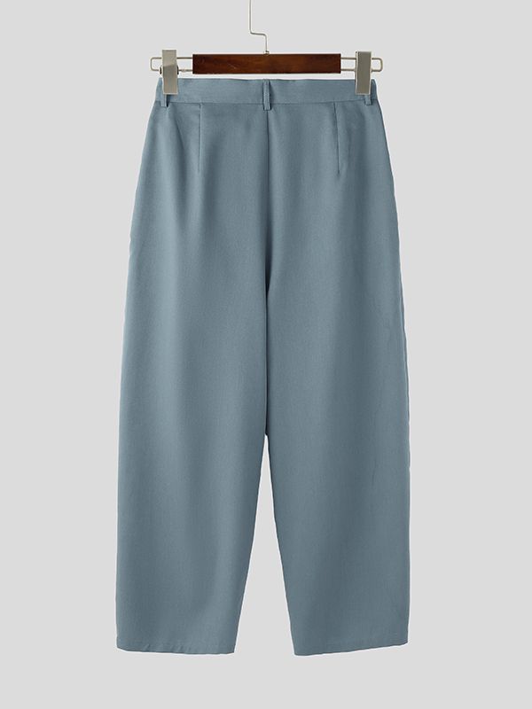 Men's Solid Color Loose Curved Pant SKUL51720