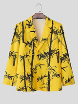 Men's Bamboo Print Long Sleeve Blazer SKUL37521