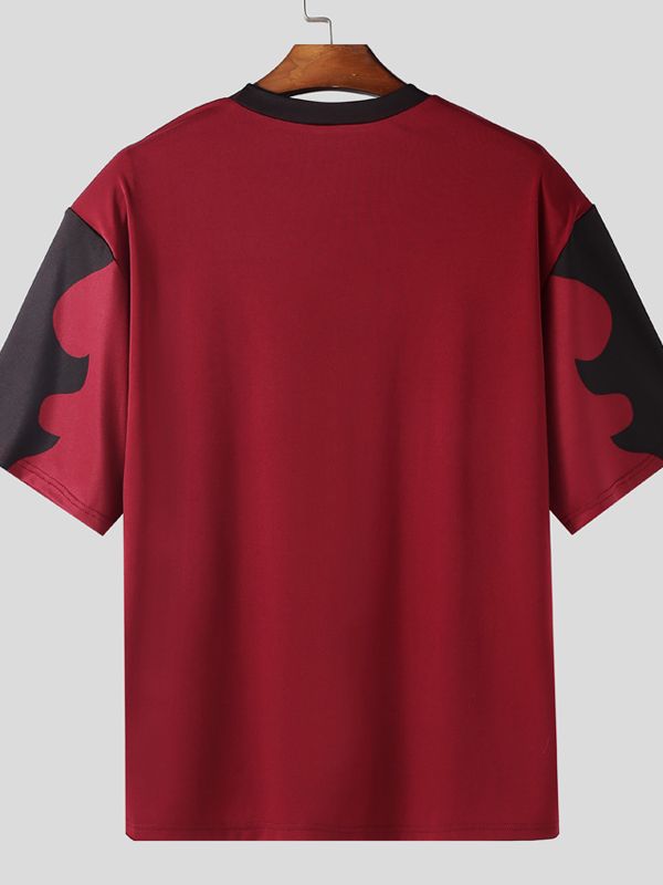 Men's Color Block Short Sleeve T-Shirt SKUL37554