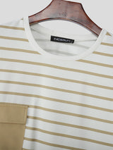 Men's Casual Striped 3/4 Length Sleeve Shirt SKUL27280