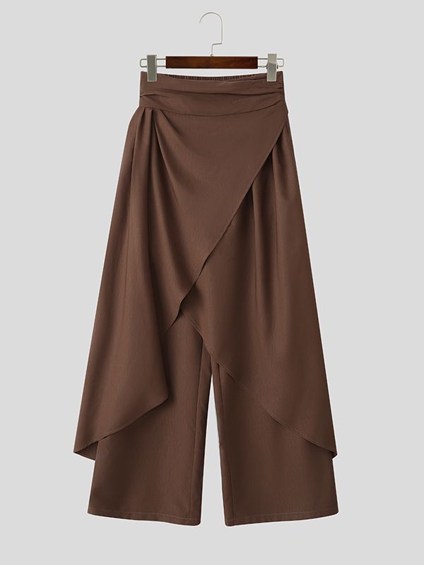 Men's Solid Ruffled Patchwork Pant SKUL35385