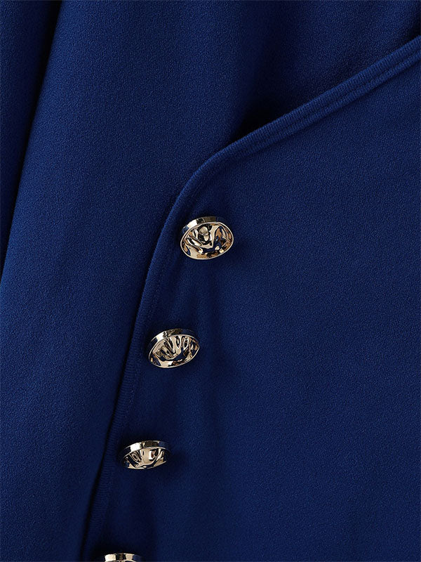 Men's Irregular High Neck Long Sleeve T-Shirt SKUL31987