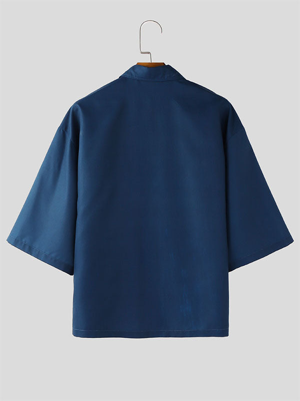 Men's Underwater World Embroidered Short Sleeve Shirt SKUL17936