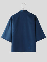 Men's Underwater World Embroidered Short Sleeve Shirt SKUL17936