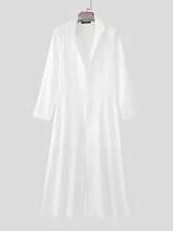 Men's Ruffled Hem Stand Collar Long Sleeve Blazer SKUL25000