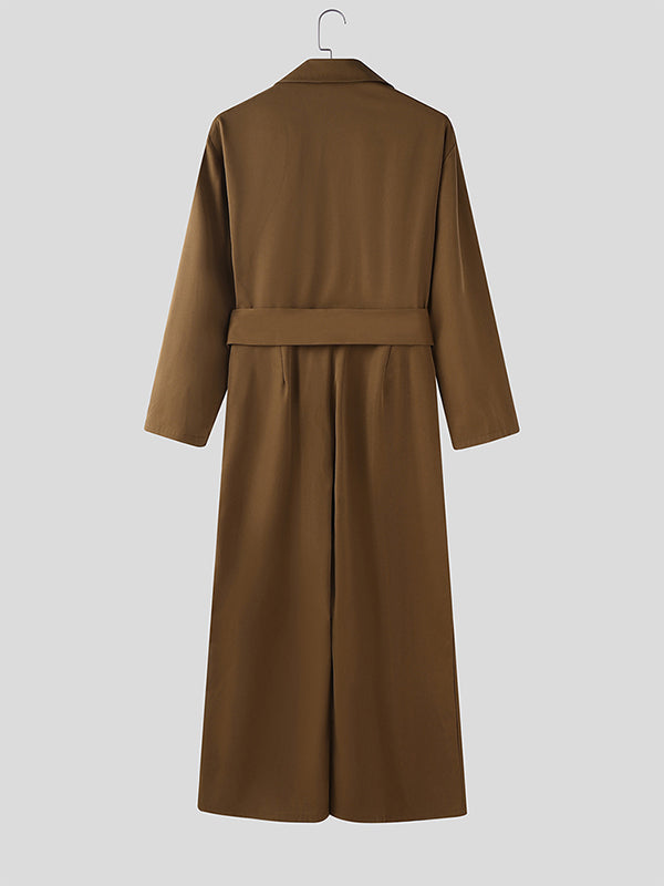 Men's Solid Padded Shoulder Casual Jumpsuit SKUL29633