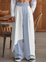 Men's Ruffle Hem Contrast Color Casual Pant SKUL53016