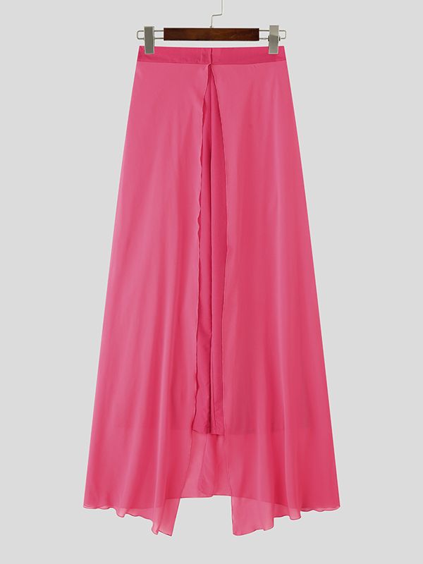 Men's Casual Layered Floor Length Hem Pant SKUL35085