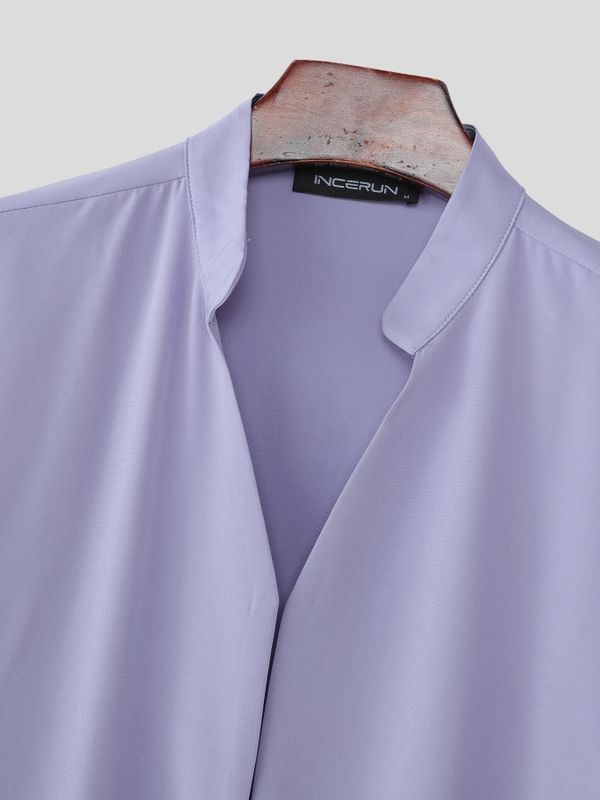 Men's Casual Frog Button Half Sleeve Shirt SKUL52004