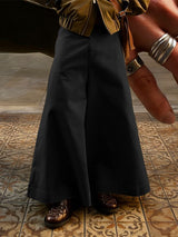 Men's Solid Color Loose Flared Pant SKUL51260