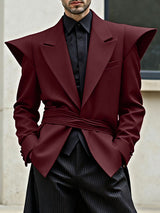 Men's Deconstructed Striped Waist Long Sleeve Blazer SKUL35111