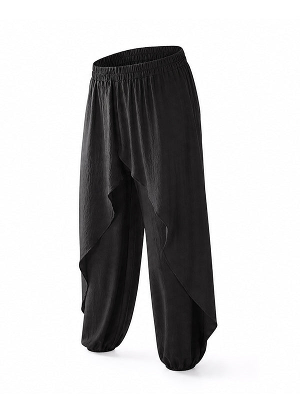 Mens Deconstructed Solid Color Layered Pant SKUK80509