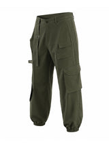Men's Avant-Garde High Side Slit Cut Out Tactical Cargo Jogger Pant SKUL70351