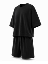 Men's Solid Color Minimalist Casual Two Pieces Outfit SKUL45297