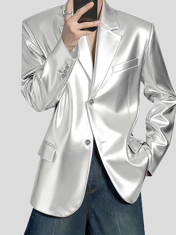 Men's Shiny Long Sleeve Blazer SKUL37519