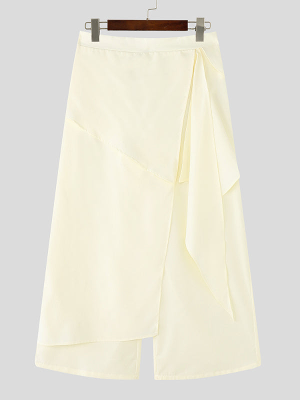 Men's Solid Color Layered Casual Pant SKUL25980