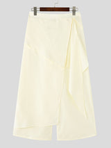 Men's Solid Color Layered Casual Pant SKUL25980