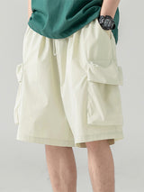 Men's Solid Color 3D Pocket Casual Short SKUL22508