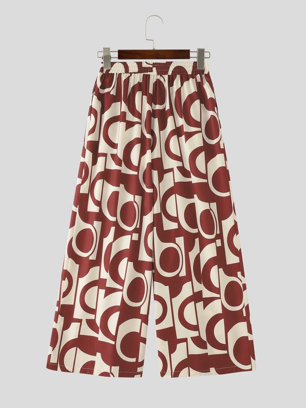 Men's Geometric Abstract Print Resort Pant SKUL55529