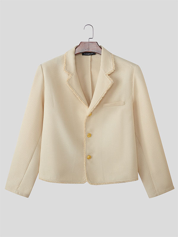 Men's Solid Casual Long Sleeve Blazer SKUL25960